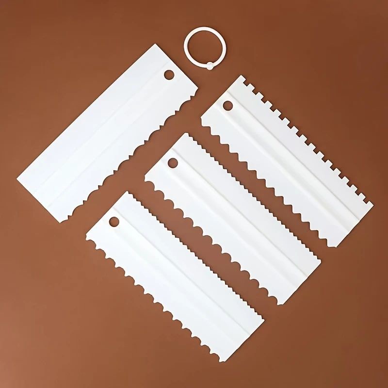 Buttercream Cake Scraper 4pc Set Assorted Designs