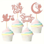 cupcake-topper-baby-shower-girl-rose-gold-12pc