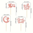 cupcake-topper-baby-shower-girl-rose-gold-12pc