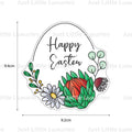 JLL Cookie Cutter & Embosser - Happy Easter Australian Natives Florals