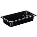 KH Classik Chef Polycarbonate Steam Pan Food Pan Black 1/3 Size 65mm