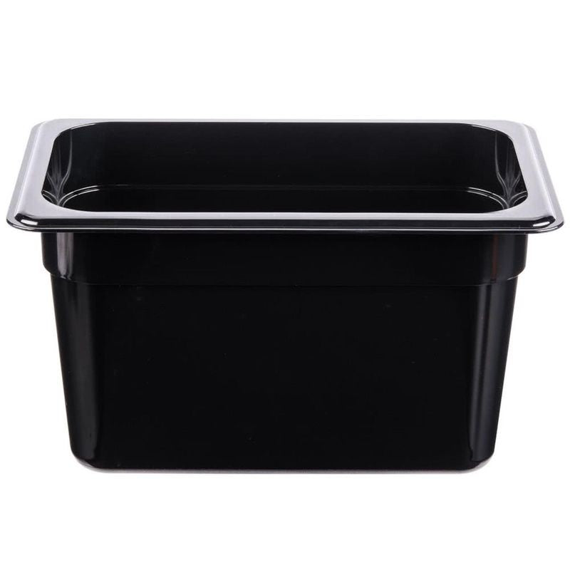KH Classik Chef Polycarbonate Steam Pan Food Pan Black 1/4 Size 150mm