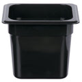 KH Classik Chef Polycarbonate Steam Pan Food Pan Black 1/6 Size 150mm