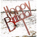 Budget Range Happy Birthday Cake Topper Acrylic Rose Gold Block