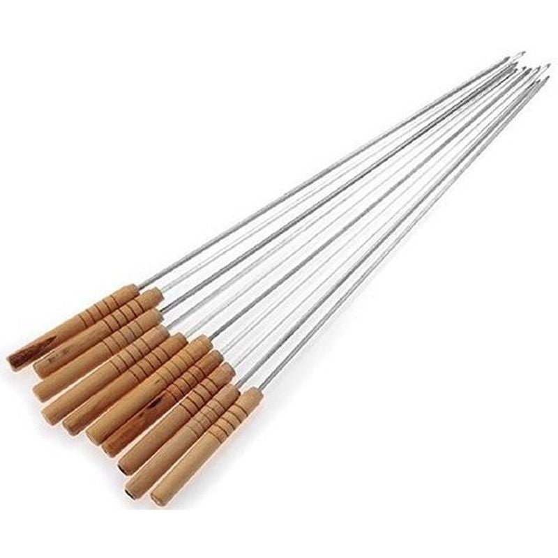 Skewers - Metal with Wooden Handles 40cm 12 pack