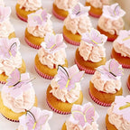Cake Topper Butterflies Pink and Purple 40pcs