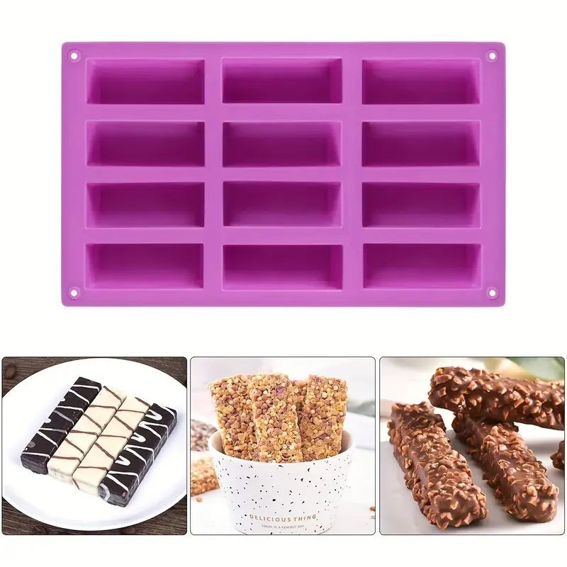 Silicone Protein Bar & Snack Mold – 8 Cavity