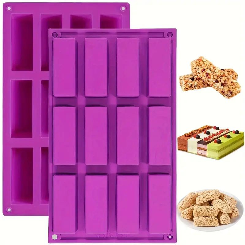 Silicone Protein Bar & Snack Mold – 8 Cavity