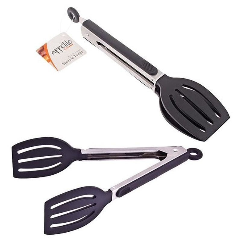appetito-spatula-tongs-23cm-black