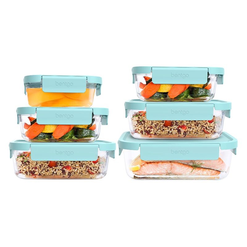 bentgo-rectangle-glass-food-storage-set-soft-aqua-12-pieces