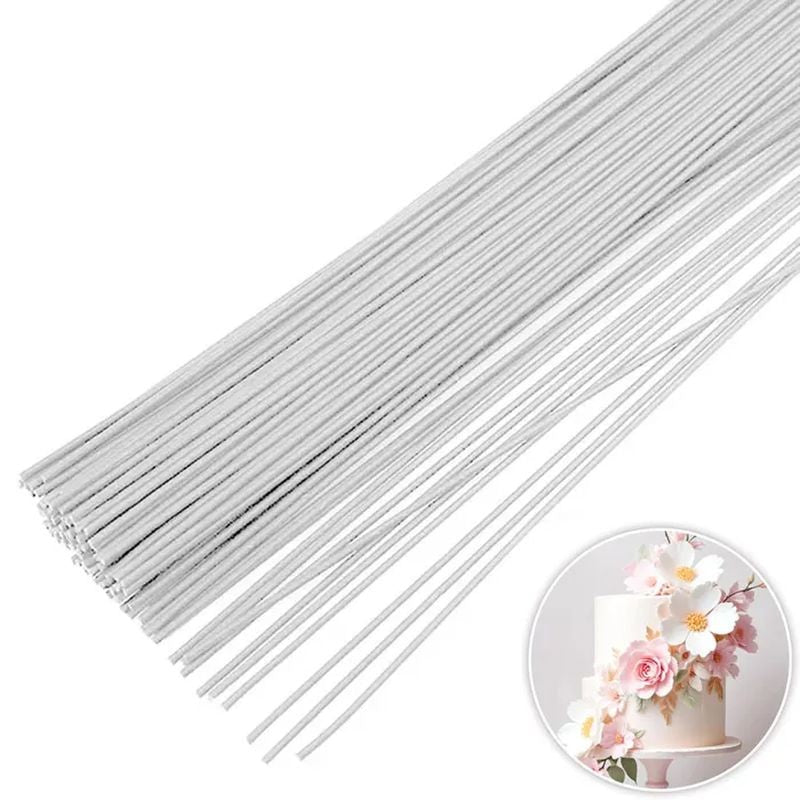 Cake Craft Floral Wire 26 Gauge - White 100 pack