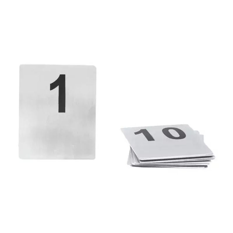 Trenton Flat Stainless Steel Table Numbers - 11-20