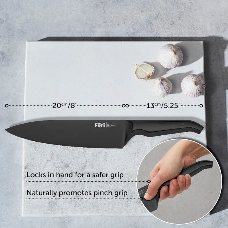 Furi Jet Black Knife Set -  Cooks & Pairing Knives - 2 Piece