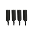 Furi Magnetic Wall Rack Hooks - Black 4 set