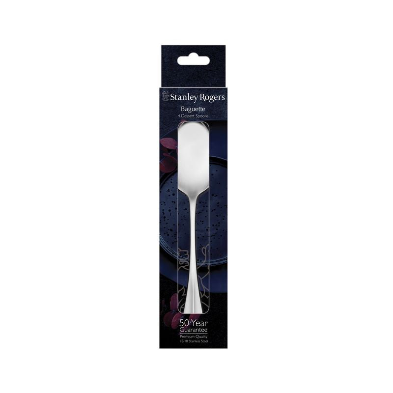 Stanley Rogers Baguette Dessert Spoon - 4 pack