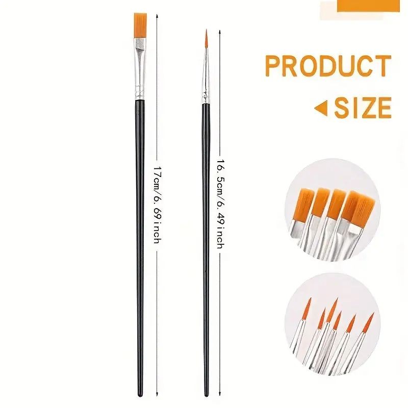 black-nylon-pointy-brush-16-5cm-10-pack