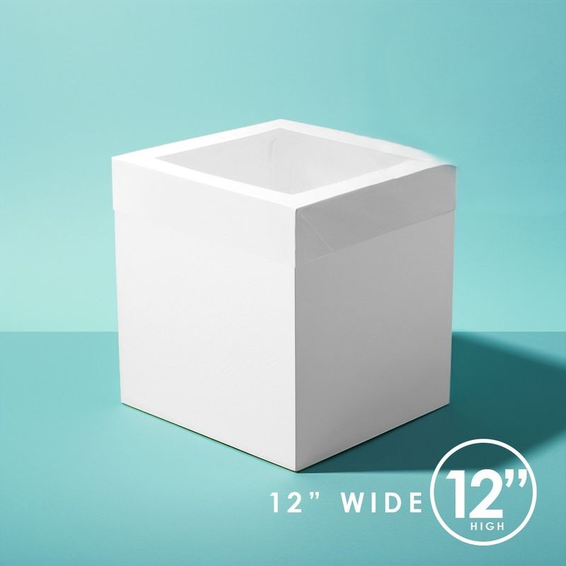 12x12x12inch Cake Box with Window - Extra Tall Bake Group