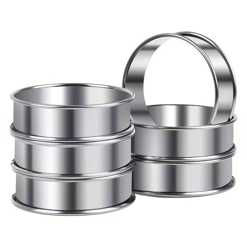 Crumpet Ring Stainless Steel Rolled Edge 10.5cm x 2.5cm