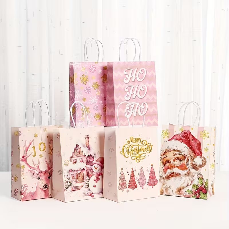 christmas-paper-giftbag-pink-snowman-15x8x21cm