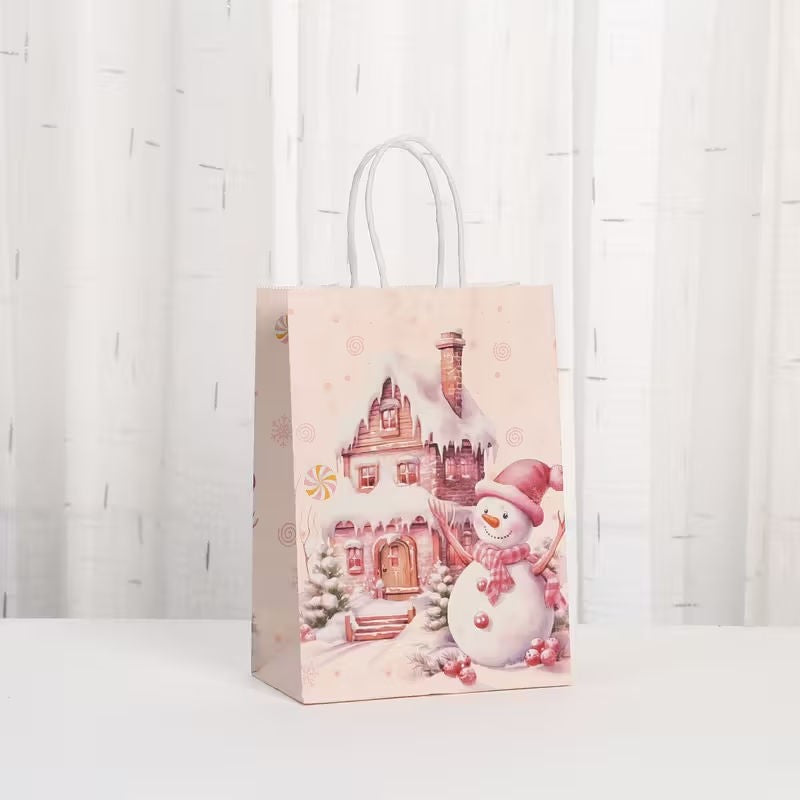 christmas-paper-giftbag-pink-snowman-15x8x21cm