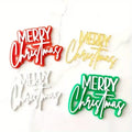 Cake Topper Merry Christmas White Acrylic 7cm