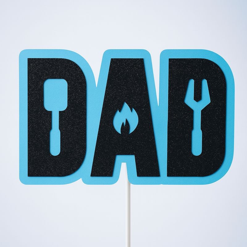Fathers Day Cake Topper - BBQ Dad