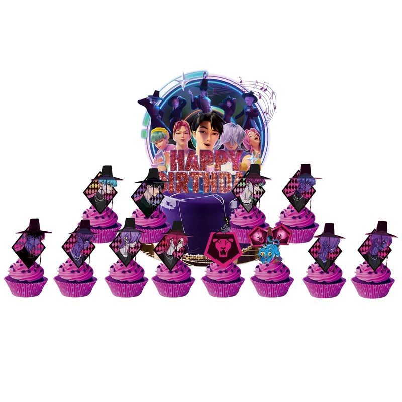 K-Pop Demon Hunters Cake Topper Set â€“ 25pcs Set One