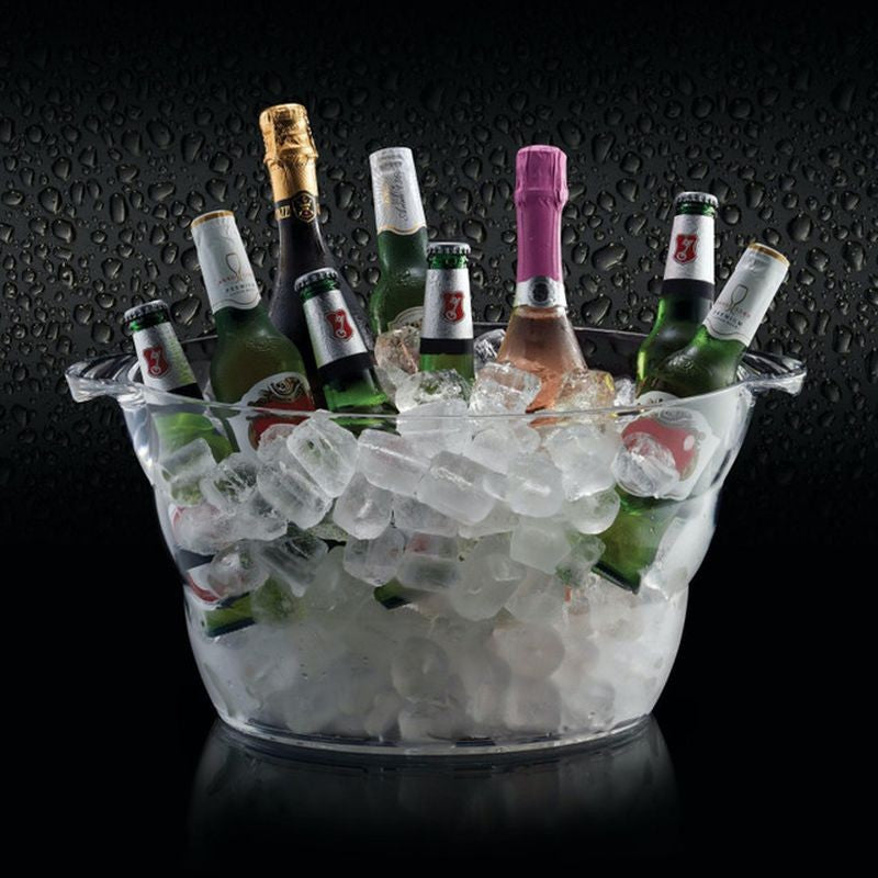 BarCraft Acrylic Large Oval Drinks Pail / Cooler - 28 X 23cm