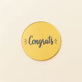 Acrylic Cake Topper â€“ Gold Congrats - 1 Piece