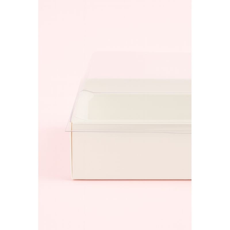 White Dessert Box with Clear Lid â€“ 11 x 12 x 5cm 5 pack