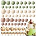 Cake Topper Balls 24pc Sage & Nude Tones