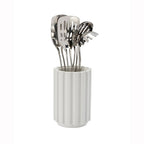 furi-pro-radial-stone-utensil-holder-snow-terrazzo-11-x-19-5cm