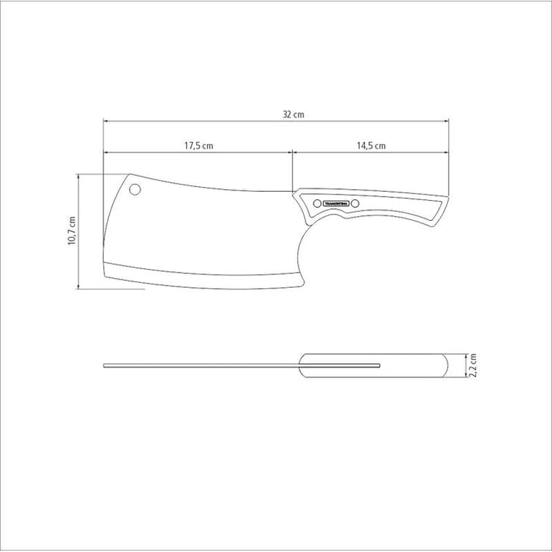 Tramontina Churrasco Black Cleaver 17cm