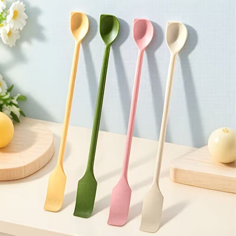 Silicone double headed Jar Scraper – 26cm Pink
