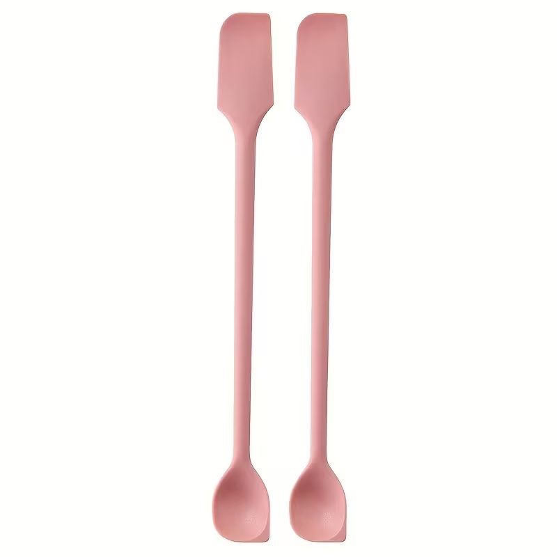 Silicone double headed Jar Scraper – 26cm Pink