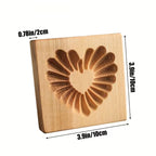 Wooden Heart Cookie Press – 10cm