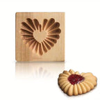 Wooden Heart Cookie Press – 10cm