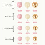 Cake Topper Ball Set – Gold Blue and Pink 21 piece