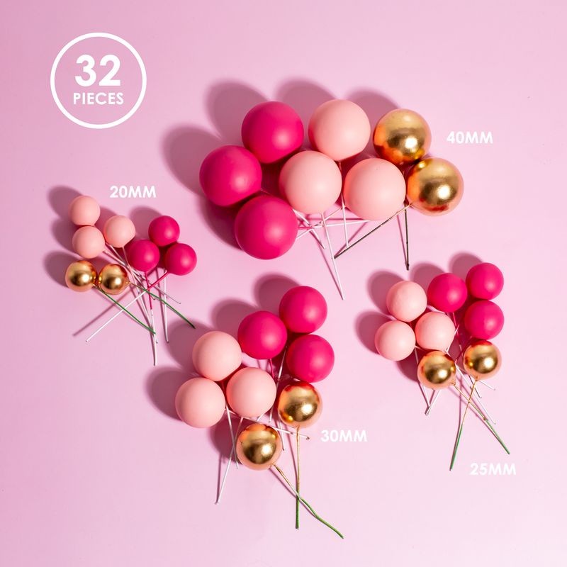 sprinks-cake-toppers-pretty-in-pink-balls-32-pieces