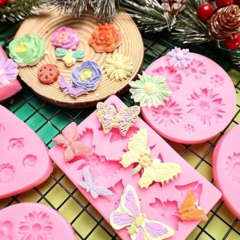 mixed-flower-and-leaf-silicone-mould