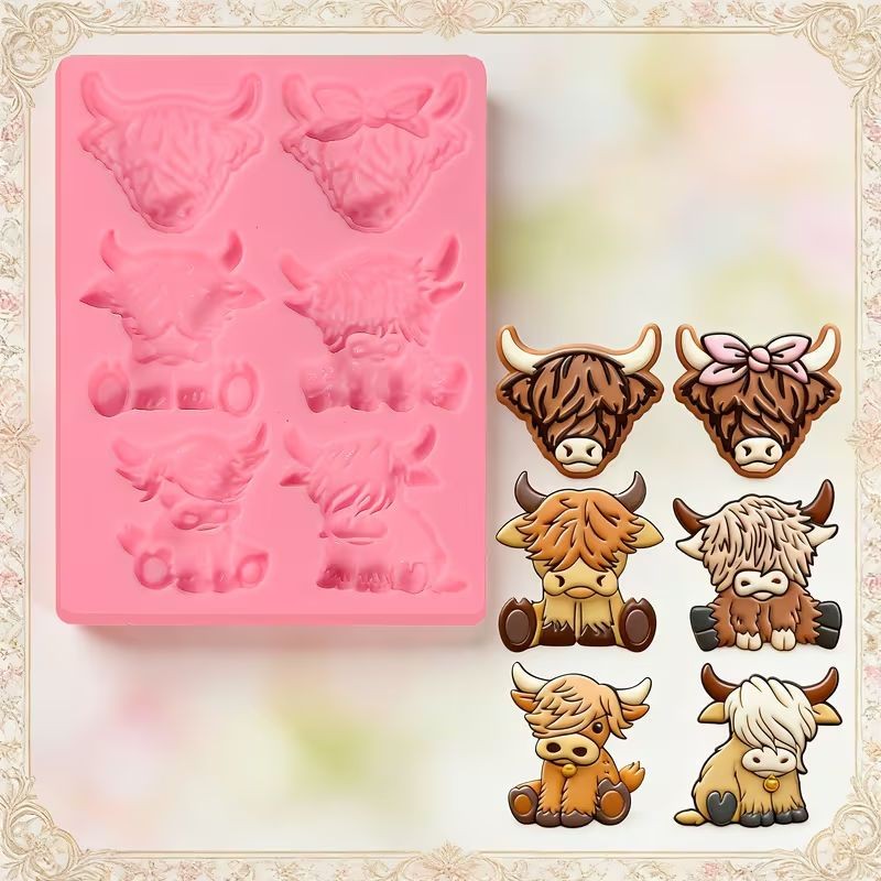 highland-cow-silicone-mould-6-cavity