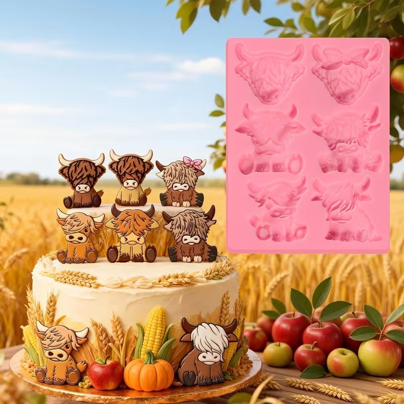 highland-cow-silicone-mould-6-cavity