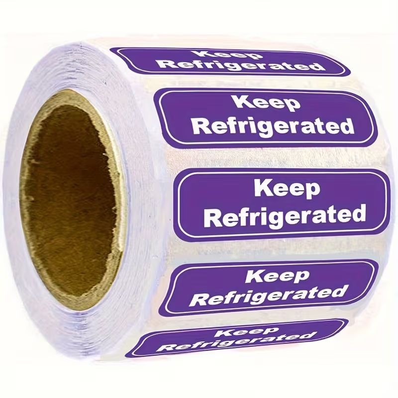 Waterproof Keep Refrigerated Stickers – 500 Pack