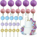 Cake Topper Ball Set – Purple, Pink & Blue Tones 25 Piece