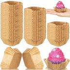 Baking Cups Square Natural – 200 Pack