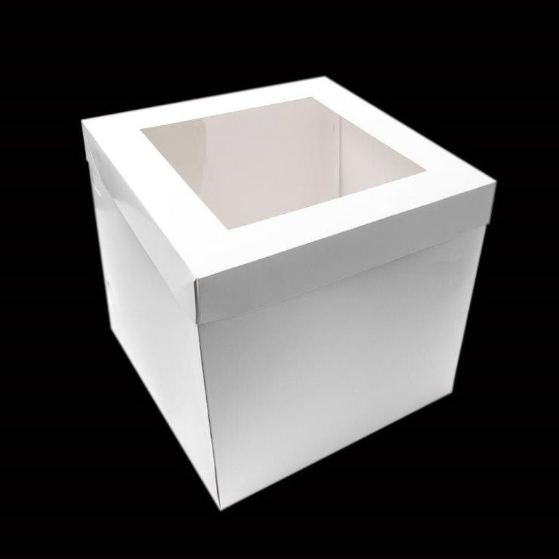 10x10x10inch Cake Box with Window - Tall Bake Group