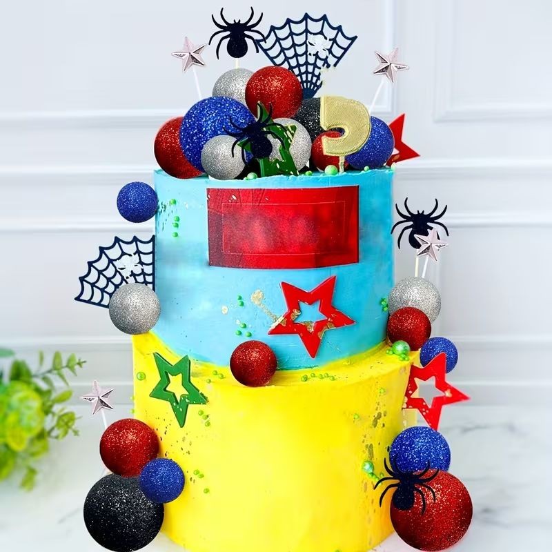 spider-web-cake-topper-set-33-piece