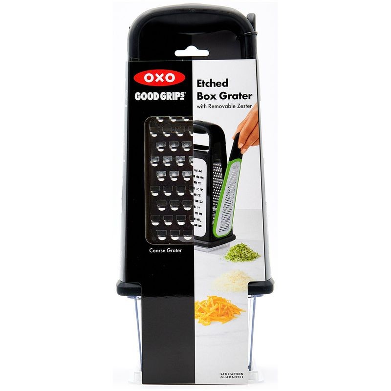 OXO Etched Box Grater with Removeable Zester