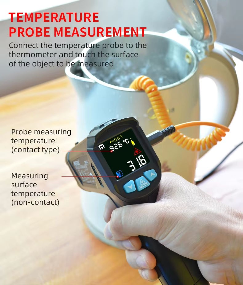 Mestek Infrared Digital Thermometer -50 to + 800c with probe