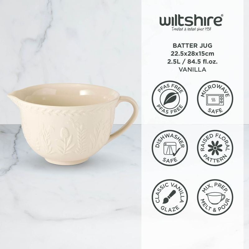 Wiltshire Batter Jug - Vanilla - 22.5 x 28 x 15cm 2.5L